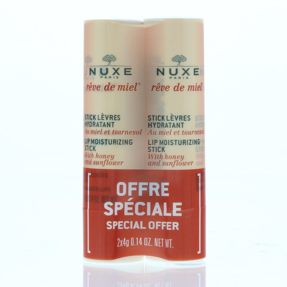 Nuxe Rêve De Miel Lip Moisturising Stick Duo Gift Set 2 x 4g Lip Balms