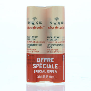 Nuxe Rêve De Miel Lip Moisturising Stick Duo Gift Set 2 x 4g Lip Balms