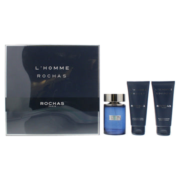 Rochas L'Homme Rochas Gift Set 100ml EDT + 100ml Shower Gel + 100ml Body Lotion