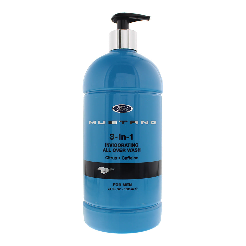 Mustang 3-In-1 Invigorating Body Wash - Blue