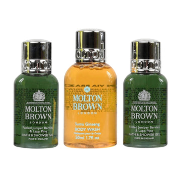 Molton Brown Gift Set 50ml Suma Ginseng Body Wash + 2 x 30ml Fabled Juniper Berries &amp; Lapp Pine Body Wash